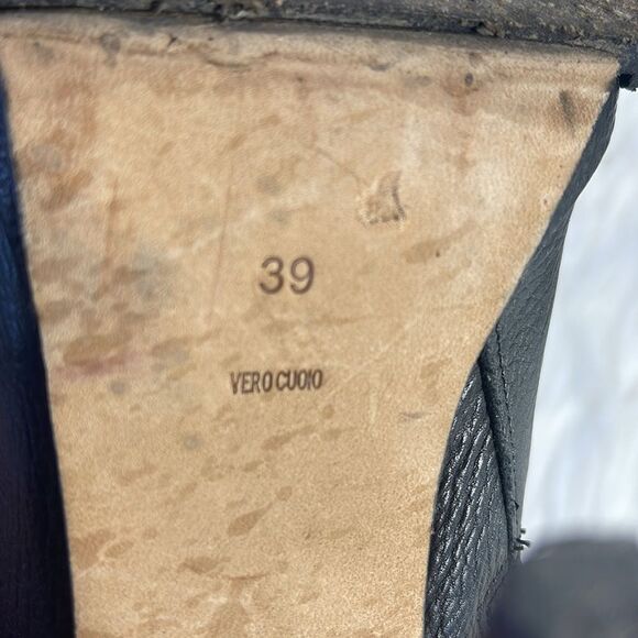 Alexander‎ Wang Aymeline Black Leather Stiletto Heel Ankle Booties Sz 39/US 9 - Picture 5 of 8